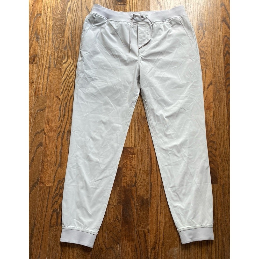 Rhoback Jogger Pants Mens Size XL Performance Stretch Elastic Waist Light Gray